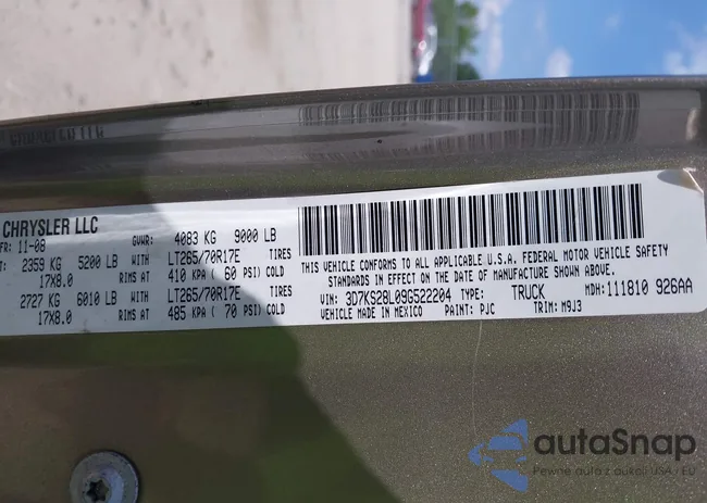 3D7KS28L09G522204: 42613778