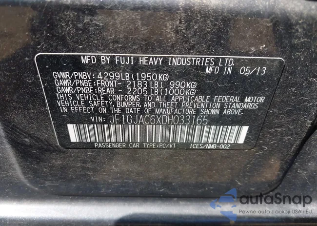 JF1GJAC6XDH033165: 42613078