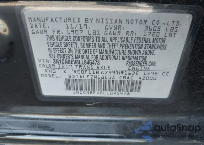 3N1CN8EV8LL845478: 42613104