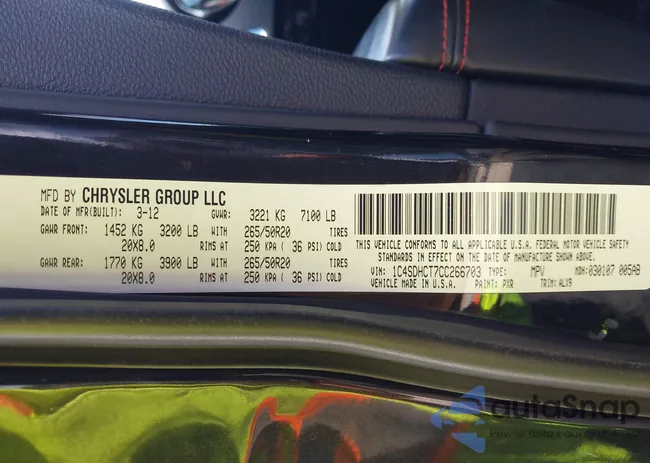 1C4SDHCT7CC266703: 42613171