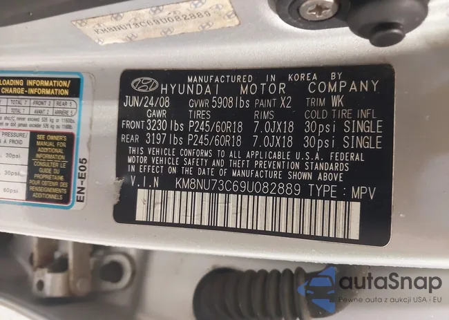 KM8NU73C69U082889: 42613377