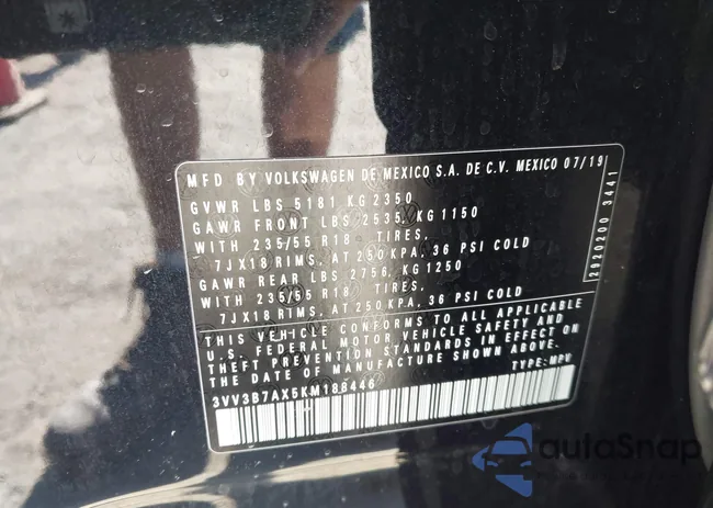 3VV3B7AX5KM188446: 42614395