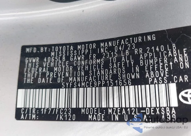 5YFS4MCE9PP151656: 42614478