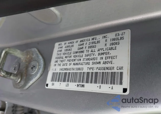 1HGCM56407A130603: 42614486