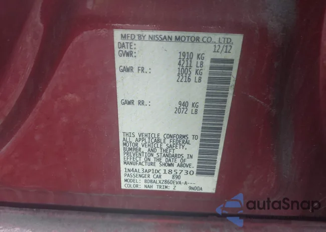 1N4AL3AP1DC185730: 42614702