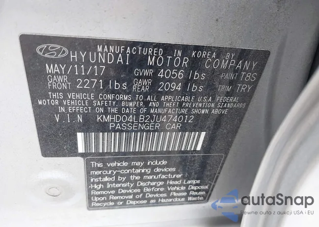 KMHD04LB2JU474012: 42614782