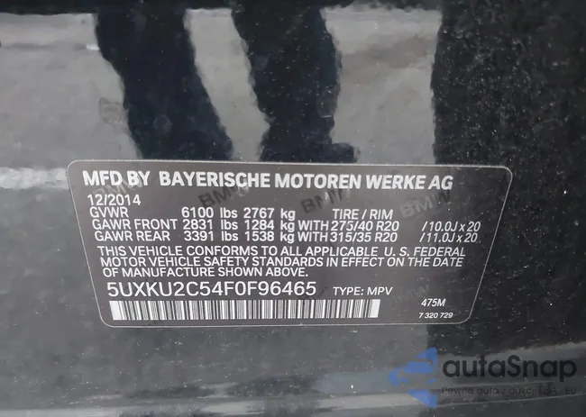 5UXKU2C58F0596465: 42614057