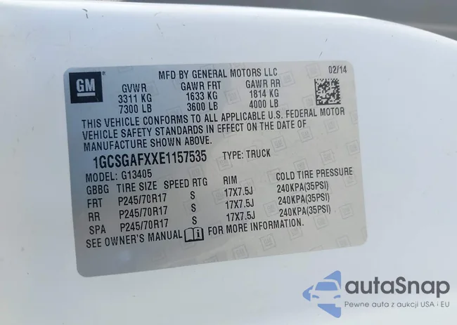 1GCSGAFXXE1157535: 42614084