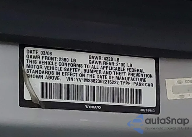 YV1MS382362215222: 42614208