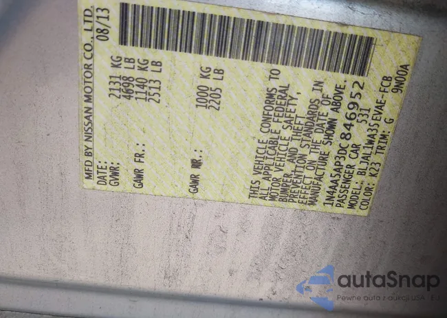 1N4AA5AP3DC846952: 42614377