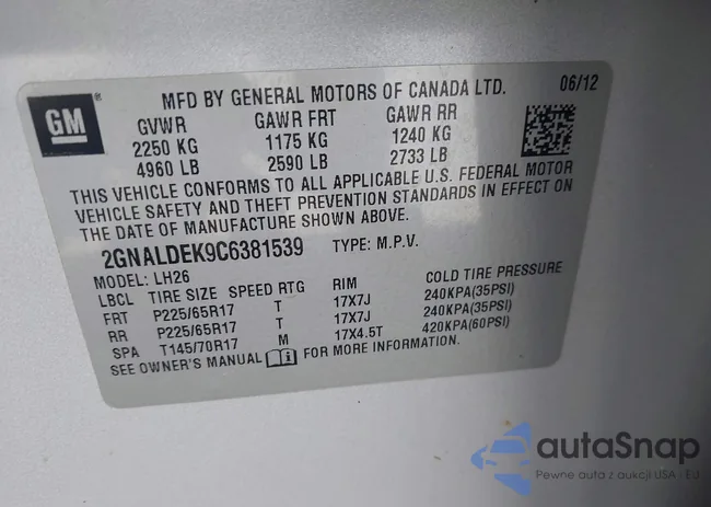 2GNALDEK9C6381539: 42615616