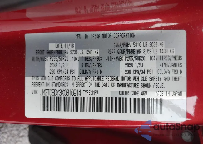 JM3TCBDY3K0310914: 42615691