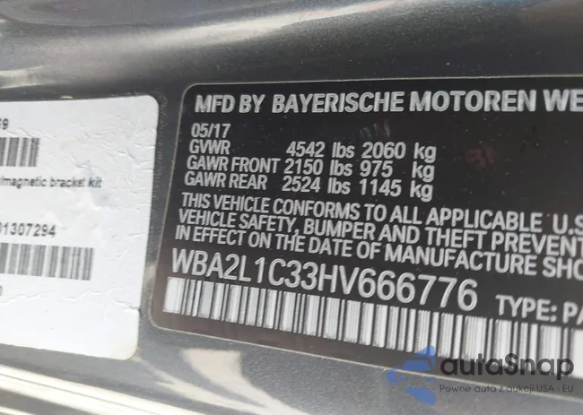 WBA2L1C33HV666776: 42615701