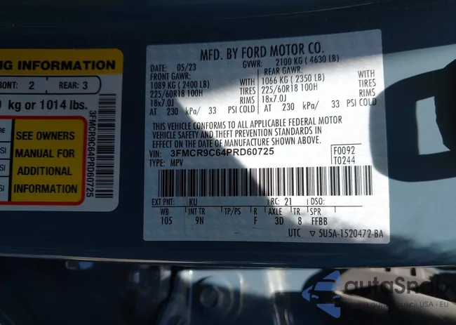 3FMCR9C64PRD60725: 42615803