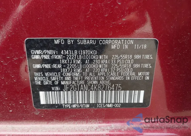 JF2GTANC4K8276475: 42615862