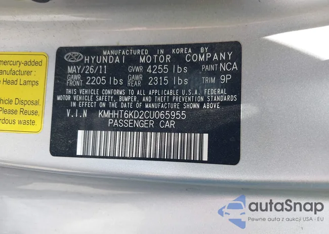 KMHHT6KD2CU065955: 42615892