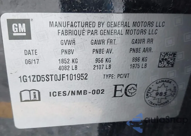 1G1ZD5ST0JF101952: 42614988