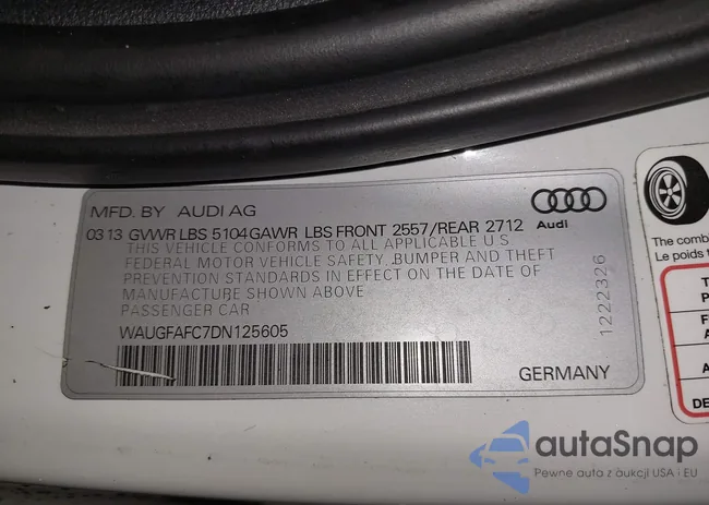 WAUGFAFC7DN125605: 42615154