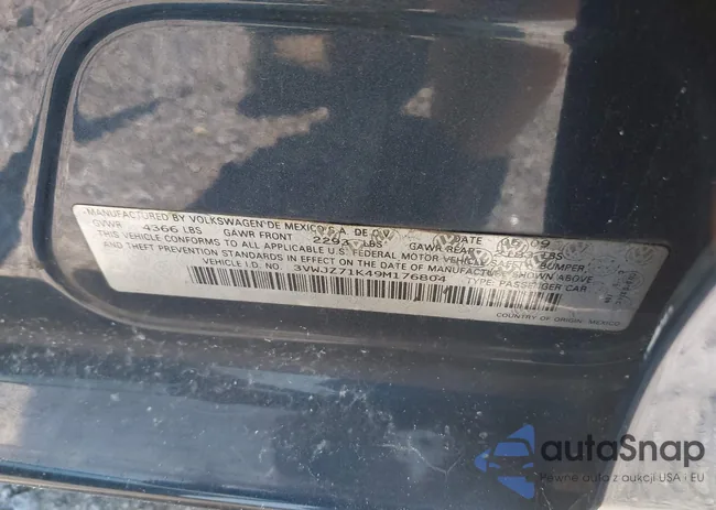 3VWJZ71K49M176804: 42615171