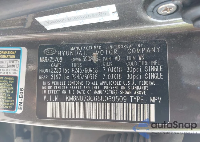 KM8NU73C68U069509: 42615313