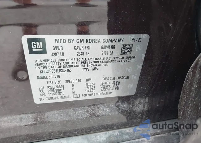 KL7CJPSB1LB338465: 42616521