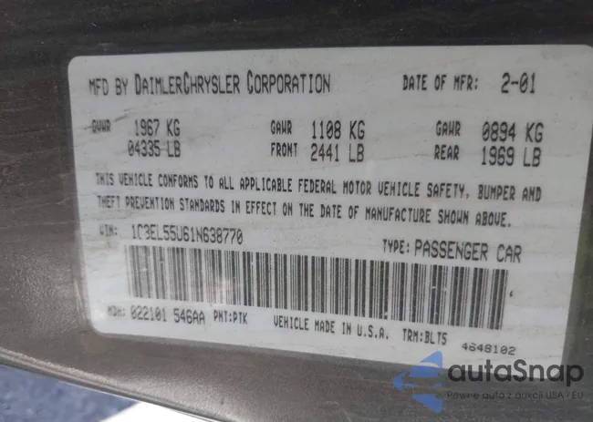 1C3EL55U61N638770: 42616616