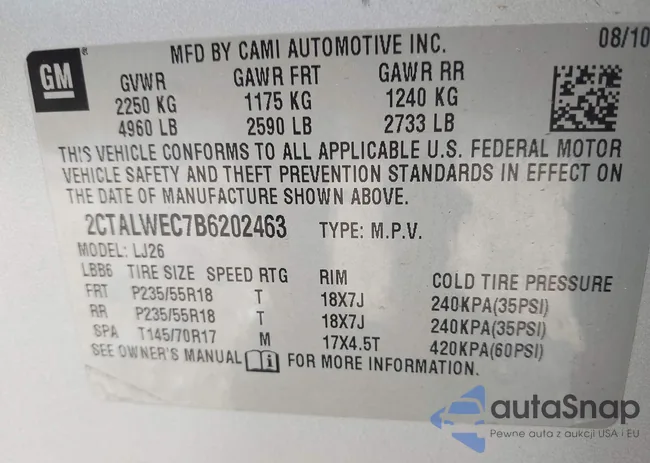 2CTALWEC7B6202463: 42616701