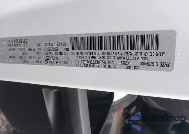 3C6TRVAG2JE105795: 42616785