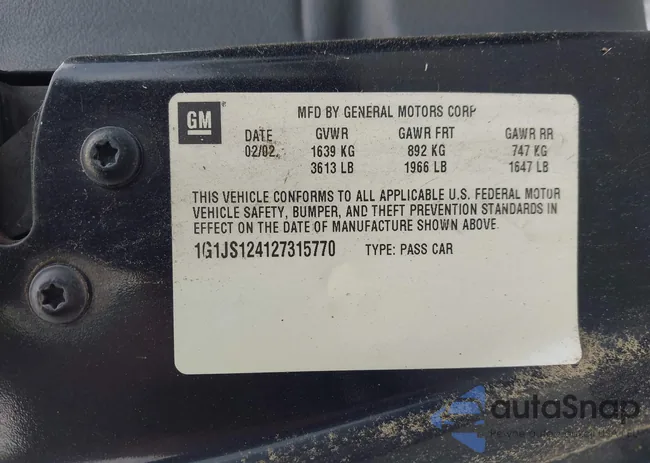 1G1JS124127315770: 42616840