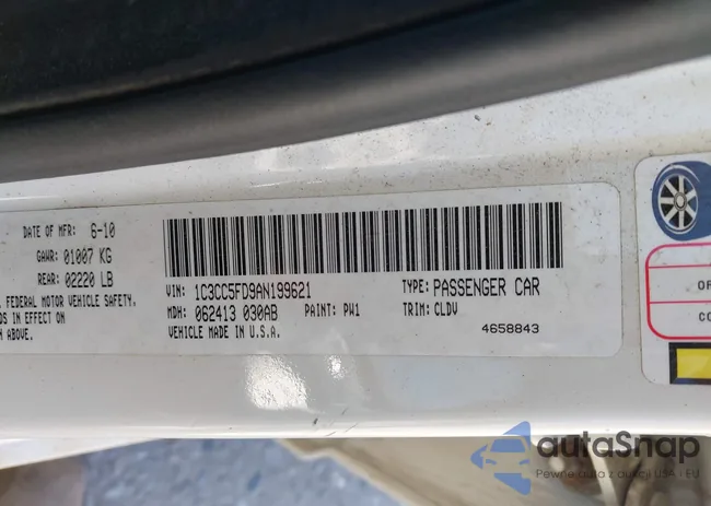 1C3CC5FD9AN199621: 42616882