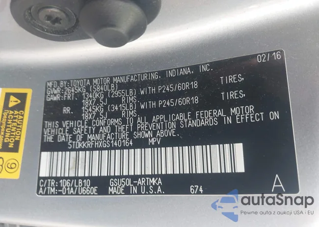 5TDKKRFHXGS140164: 42616062