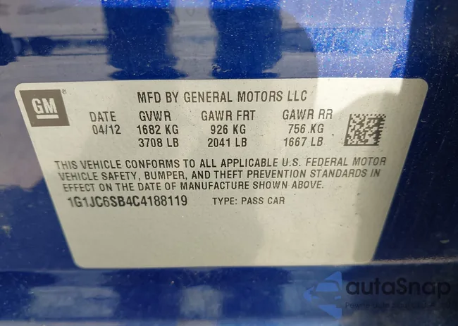 1G1JC6SB4C4188119: 42616201