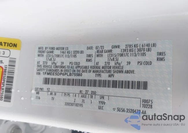 1FMEE5DP6PLB75580: 42616341