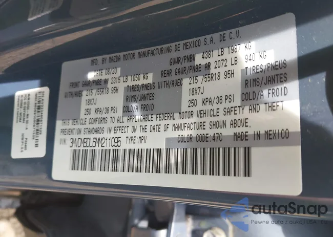 3MVDMBDL6MM211095: 42617449