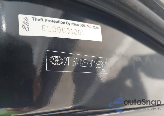 2T1BR32E75C459581: 42617469