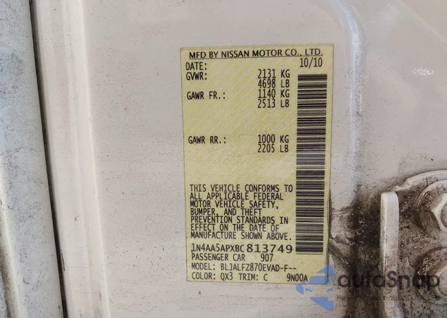 1N4AA5APXBC813749: 42617517