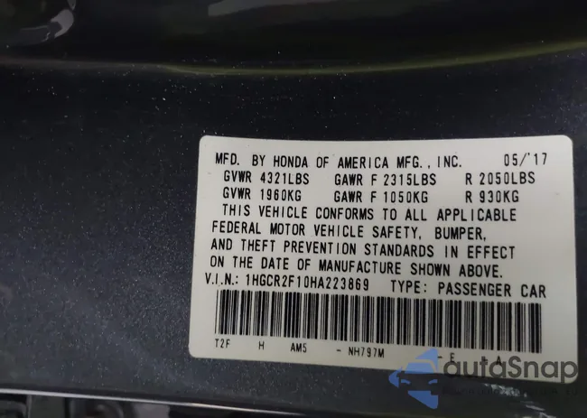 1HGCR2F10HA223869: 42617615