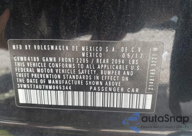 3VW5T7AU7HM065344: 42617757