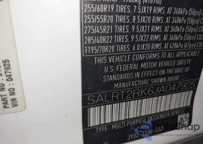 SALRT2RK6JA047925: 42617790