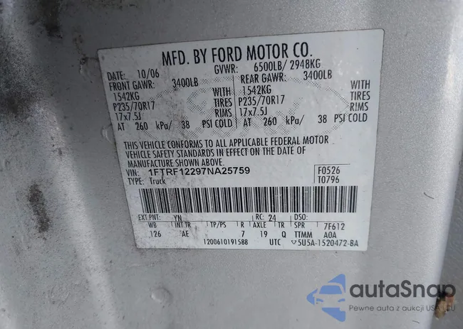 1FTRF12297NA25759: 42617852