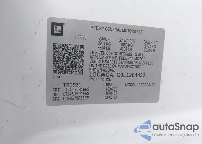 1GCWGAFG0L1264432: 42617959