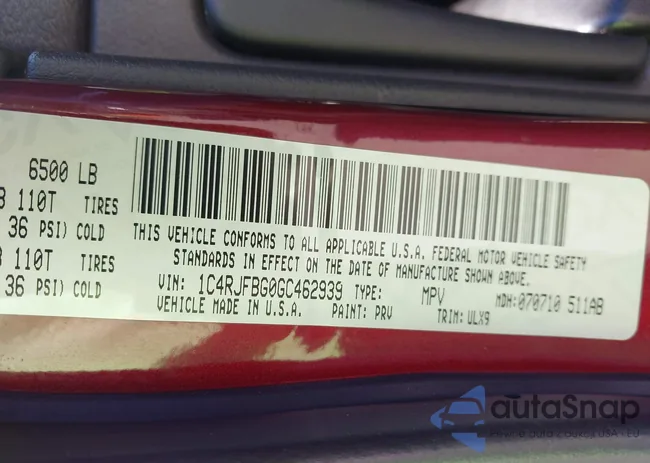 1C4RJFBG0GC462939: 42617040