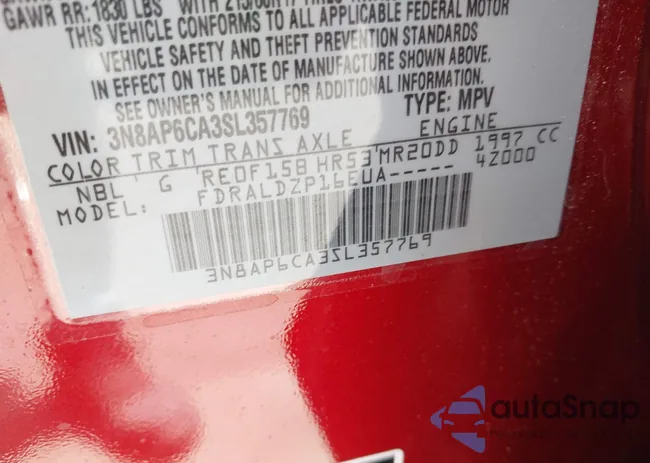 3N8AP6CA3SL357769: 42617179