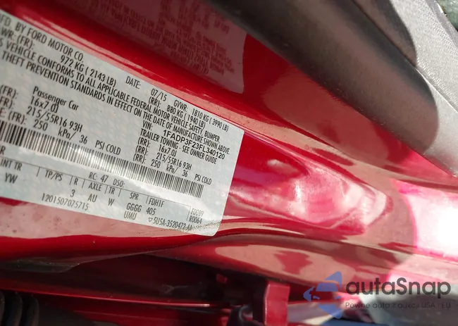 1FADP3F23FL340120: 42617243