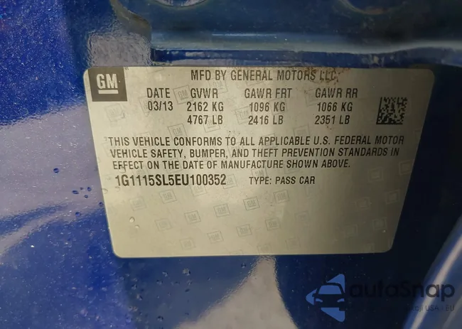 1G1115SL5EU100352: 42617363