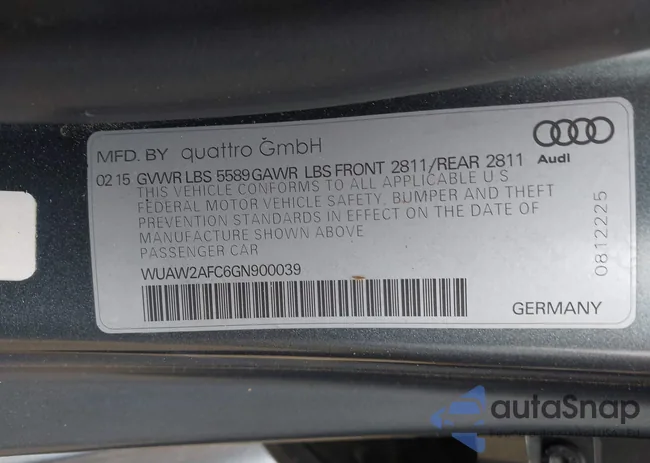 WUAW2AFC6GN900039: 42618472