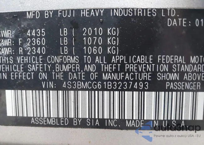 4S3BMCG61B3237493: 42618481