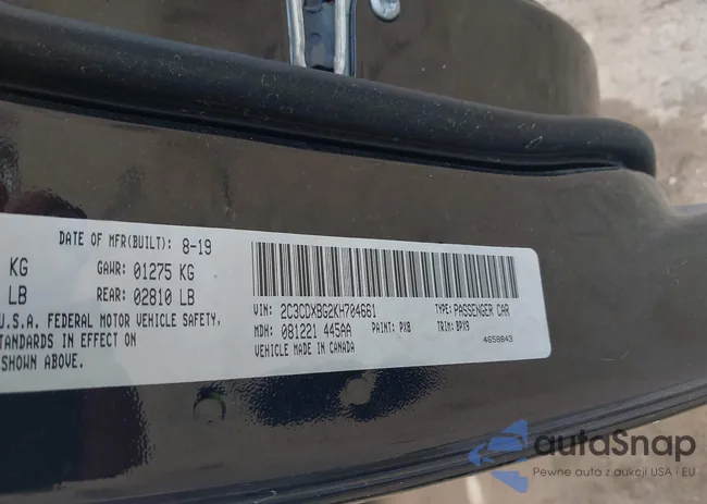 2C3CDXBG2KH704661: 42618516