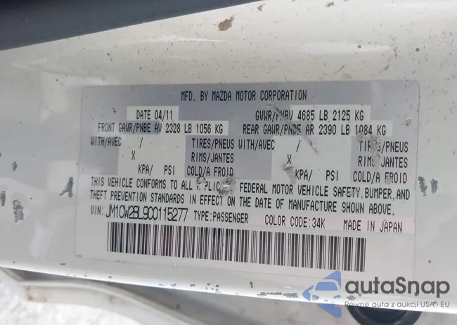 JM1CW2BL9C0115277: 42618557