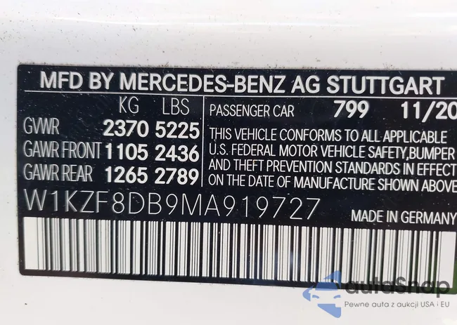 W1KZF8DB9MA919727: 42618678